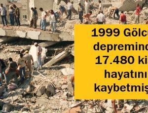 1999 Gölcük depreminde 17.480 kişi hayatını kaybetmişti