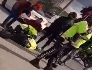 İzmir’de Çevirme Yapan Trafik Polisine Çarpıp Kaçtı
