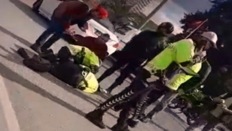 İzmir’de Çevirme Yapan Trafik Polisine Çarpıp Kaçtı